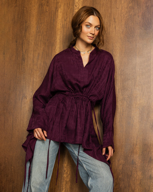 Soft Whispers Top Aubergine ( preorder within 10 days)