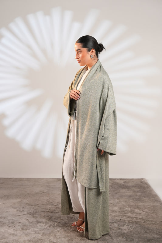 Soft Embrace Shawl Cardigan In Mint