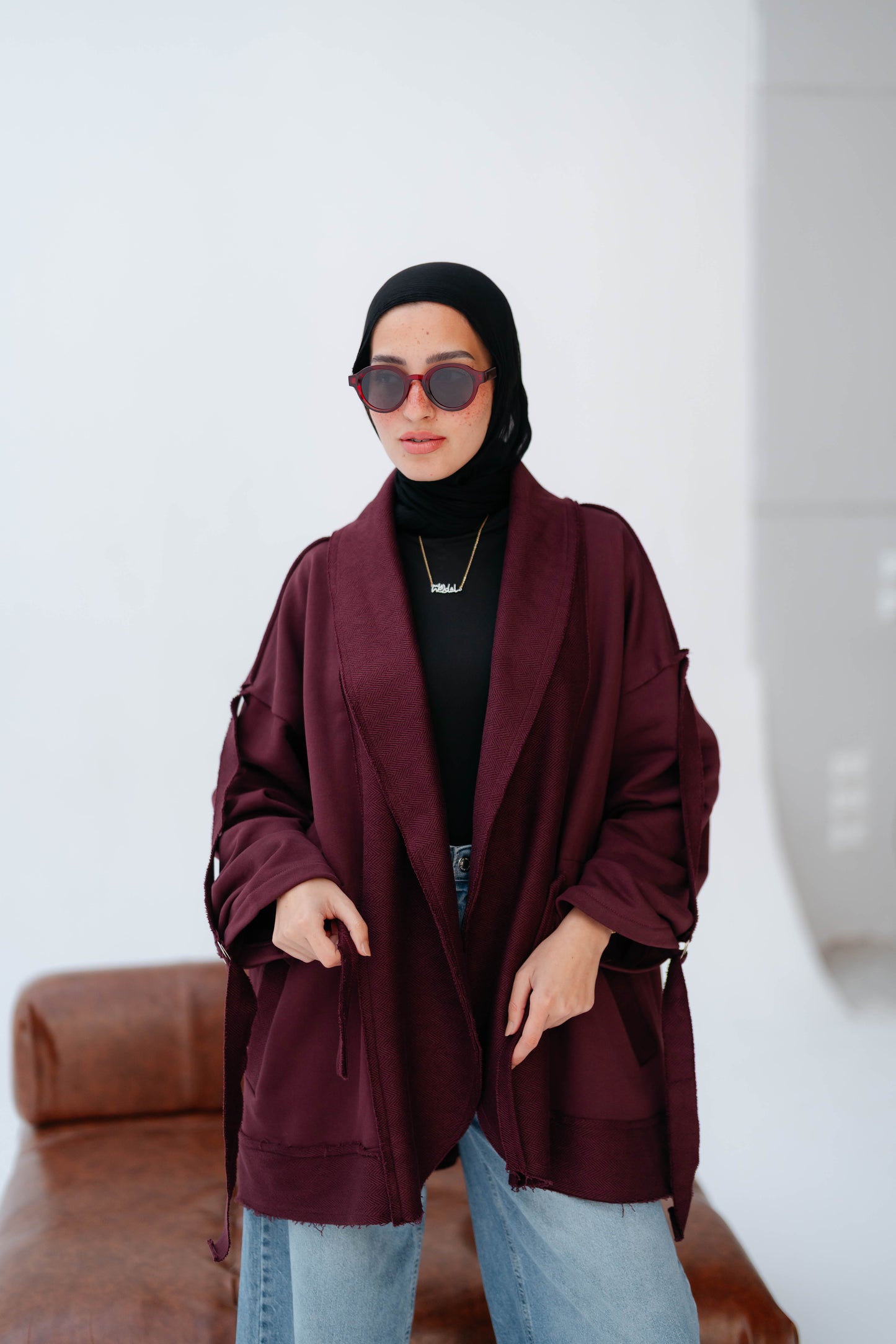 UBRAN LUXE CARDIGAN MAROON