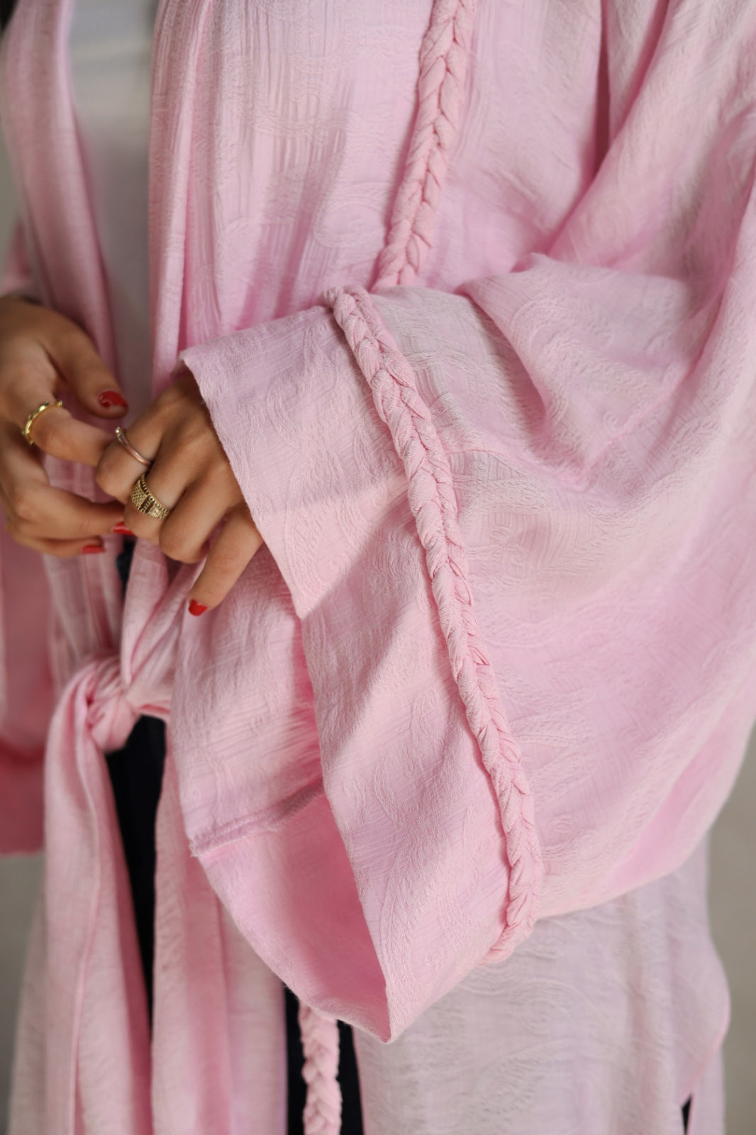 Halo Braids kimono candy pink