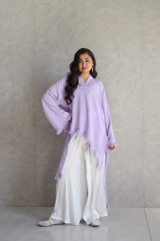 Solea fringe top lilac