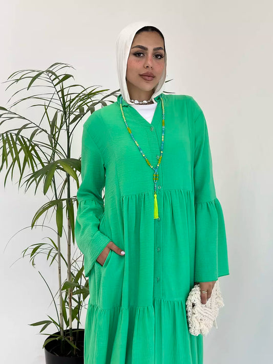 SERENITY DRESS IN PEPPER GREEN