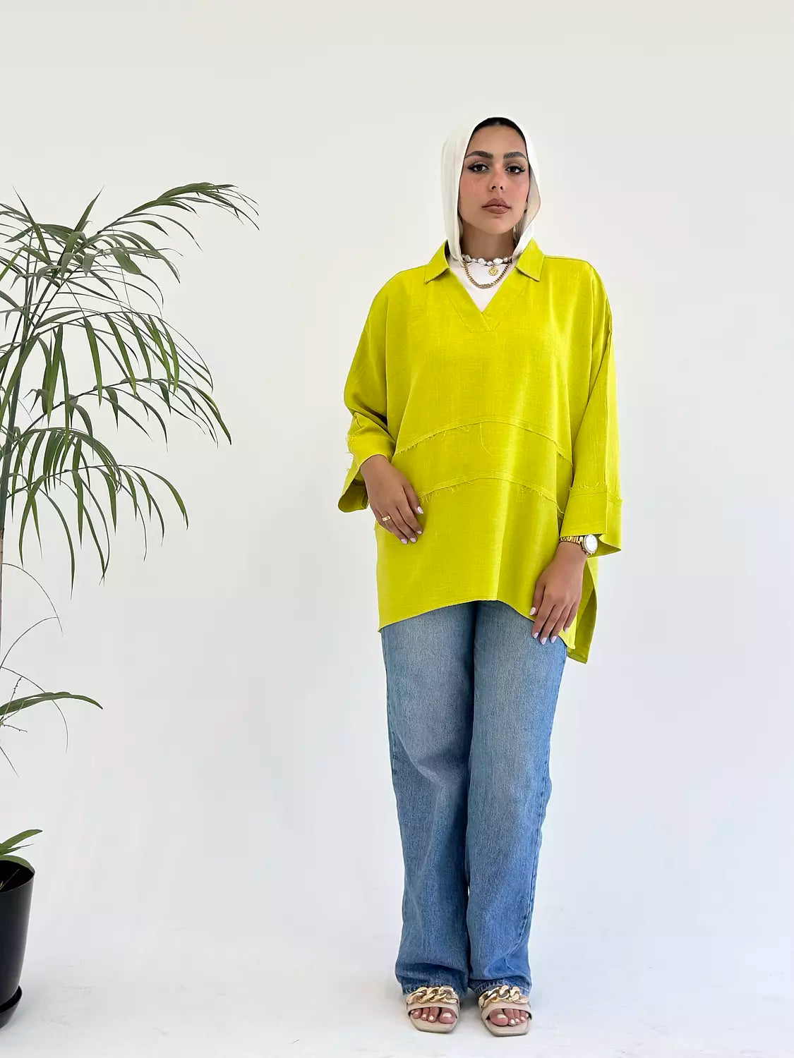 EFFORTLESS BLOUSE IN LIME GREEN