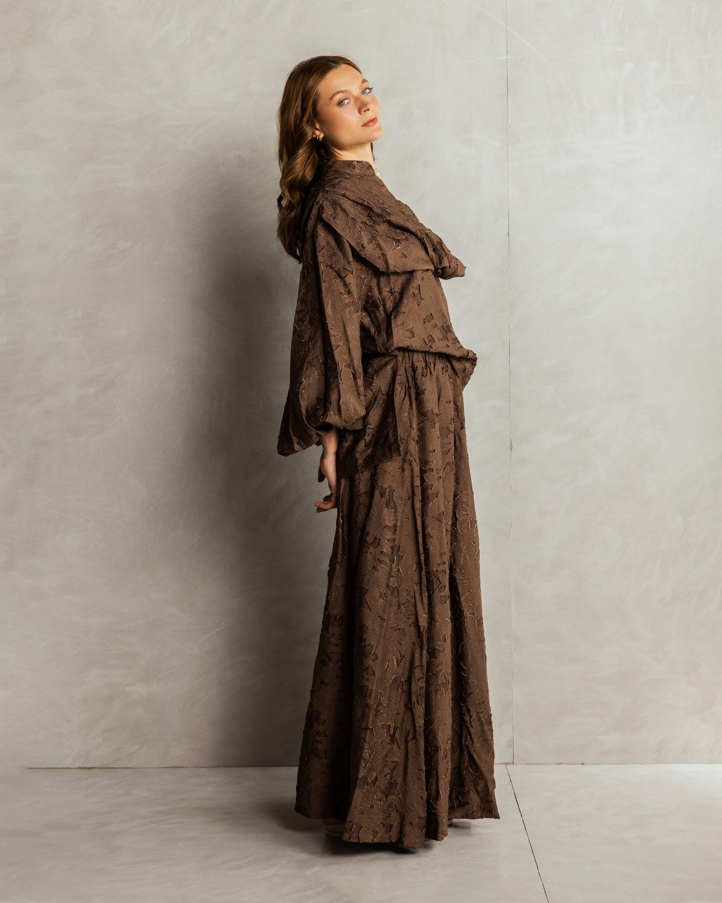 Muse Skirt Set Brown