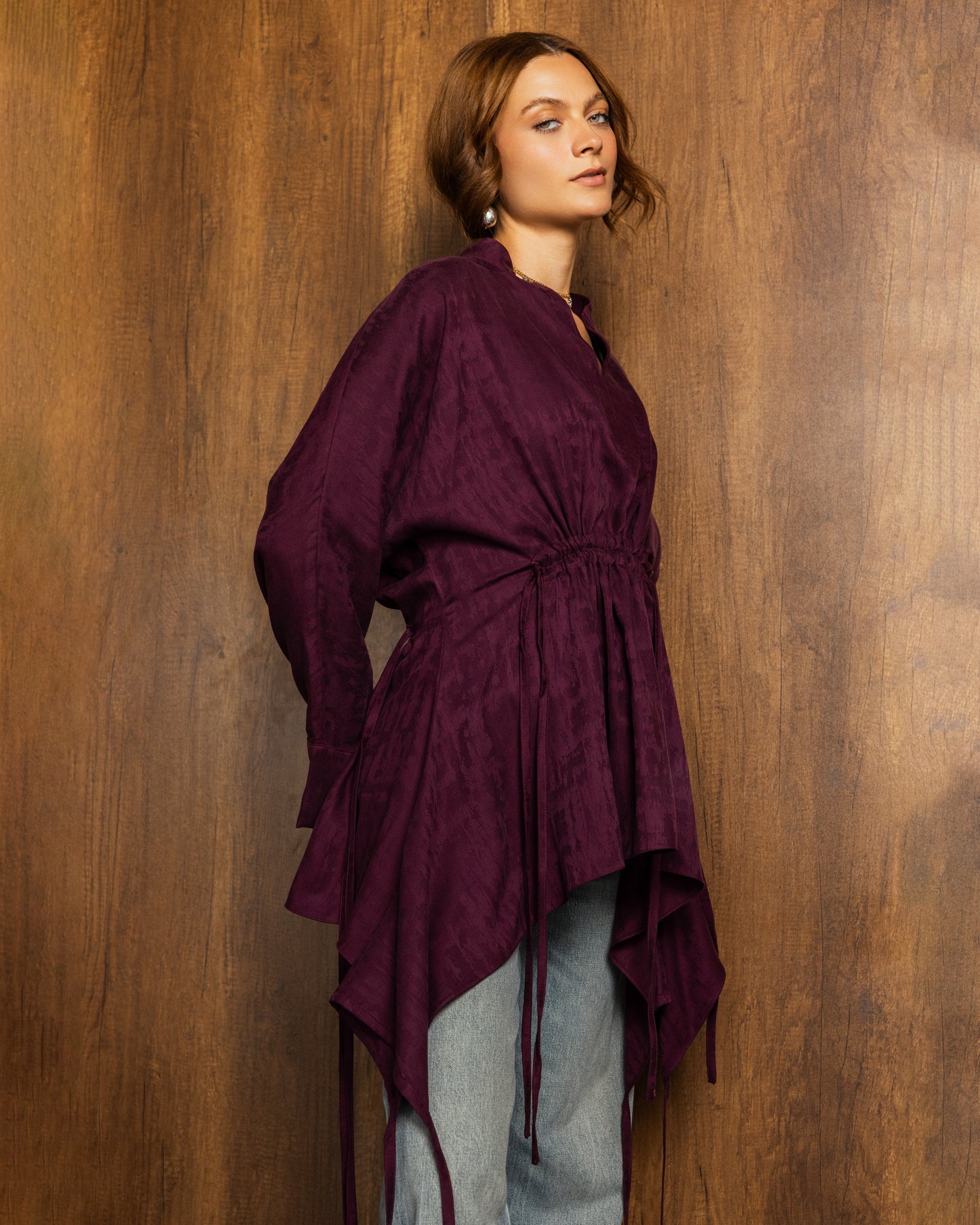 Soft Whispers Top Aubergine ( preorder within 10 days)