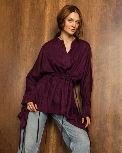 Soft Whispers Top Aubergine ( preorder within 10 days)
