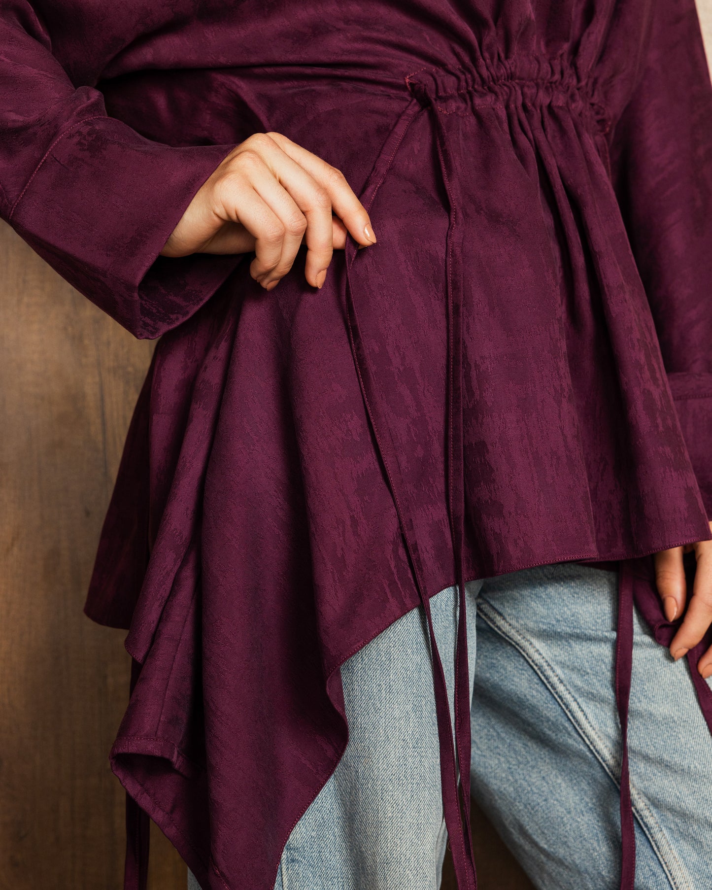 Soft Whispers Top Aubergine ( preorder within 10 days)