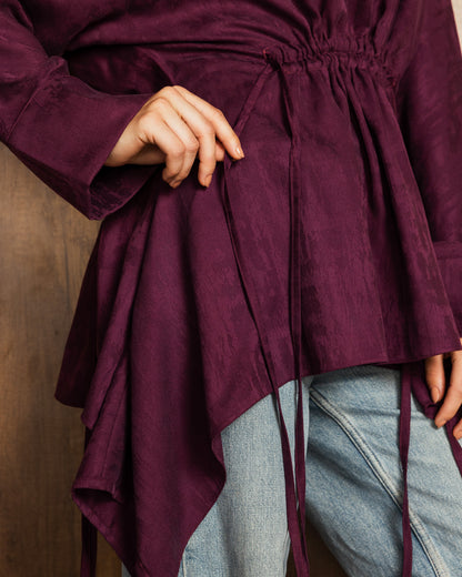 Soft Whispers Top Aubergine ( preorder within 10 days)