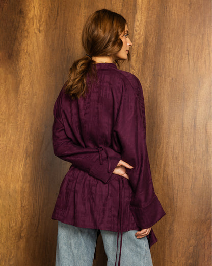 Soft Whispers Top Aubergine ( preorder within 10 days)