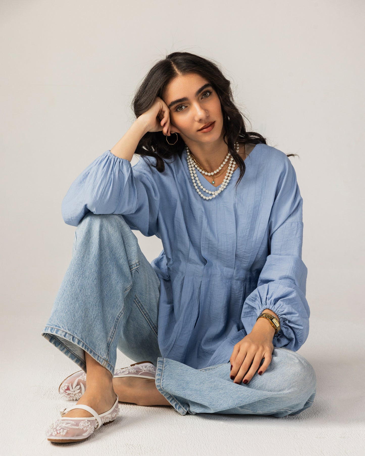 Bella Muse Blouse Sky Blue