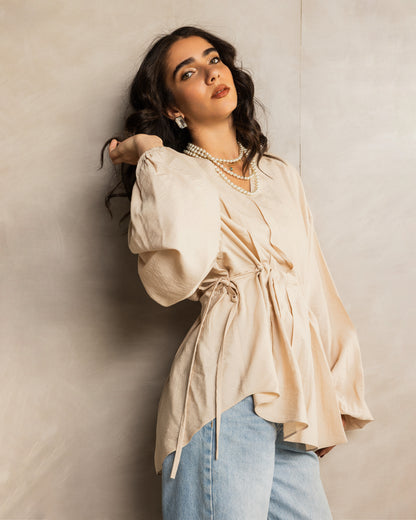 Bella Muse Blouse Beige