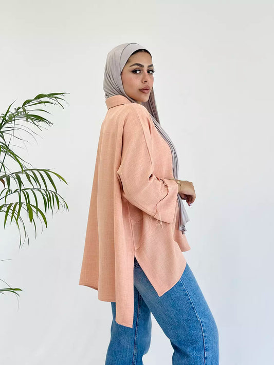 EFFORTLESS BLOUSE IN APRICOT CRUSH