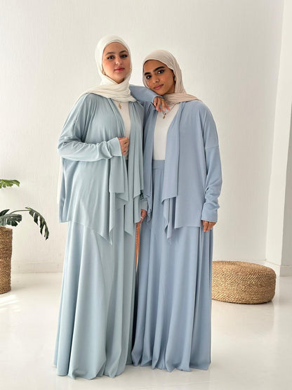 Elegance In Motion Skirt Set In Sky Blue