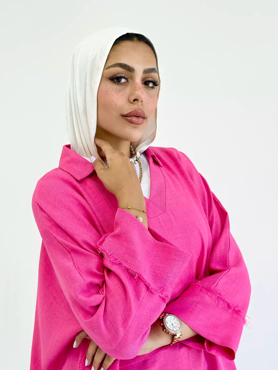 EFFORTLESS BLOUSE IN FUSCHIA
