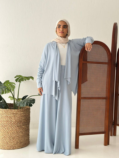 Elegance In Motion Skirt Set In Baby Blue