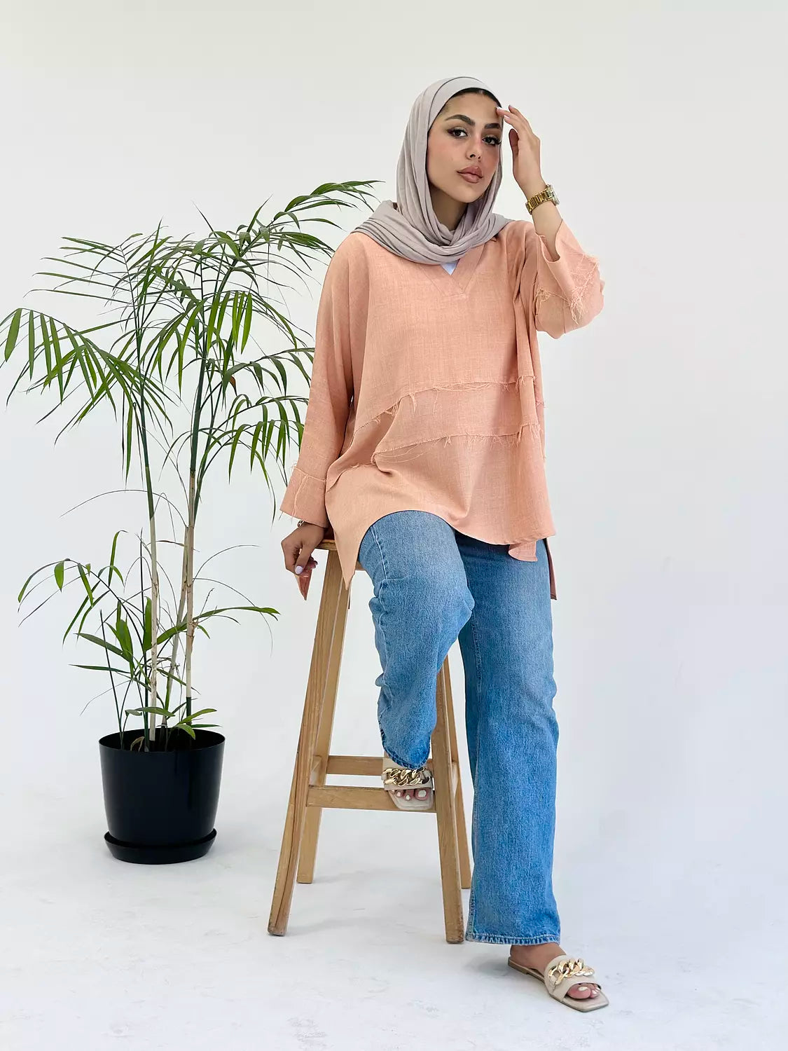 EFFORTLESS BLOUSE IN APRICOT CRUSH