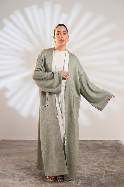 Soft Embrace Shawl Cardigan In Mint