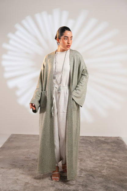 Soft Embrace Shawl Cardigan In Mint