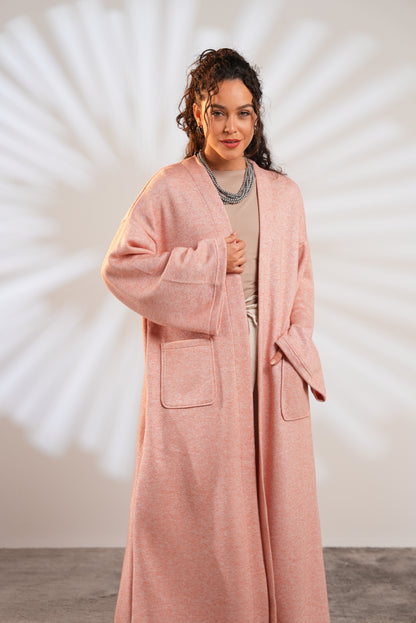 Soft Embrace Shawl Cardigan In Pink