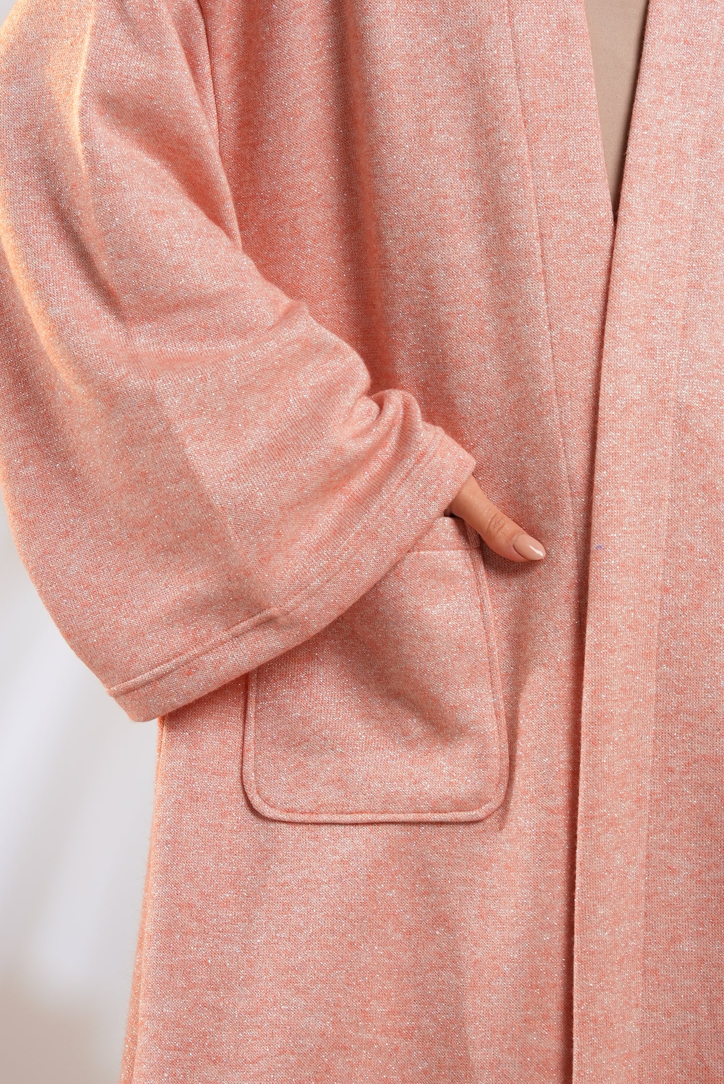 Soft Embrace Shawl Cardigan In Pink