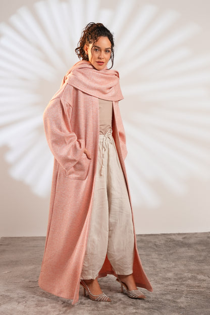 Soft Embrace Shawl Cardigan In Pink