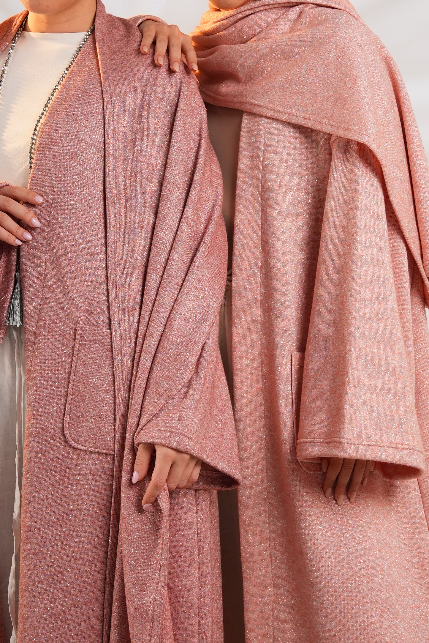 Soft Embrace Shawl Cardigan In Pink