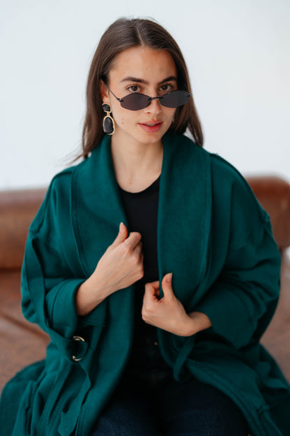 UBRAN LUXE CARDIGAN TEAL GREEN