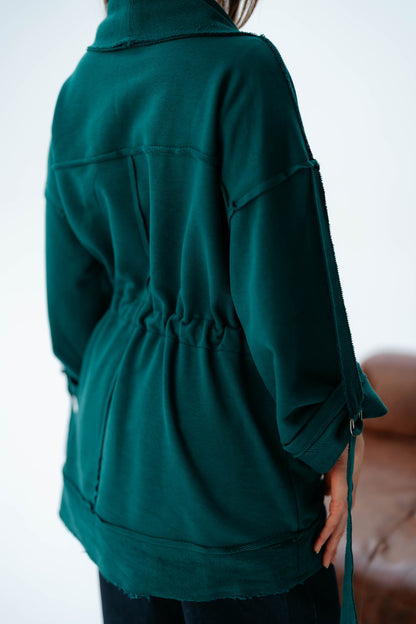 UBRAN LUXE CARDIGAN TEAL GREEN