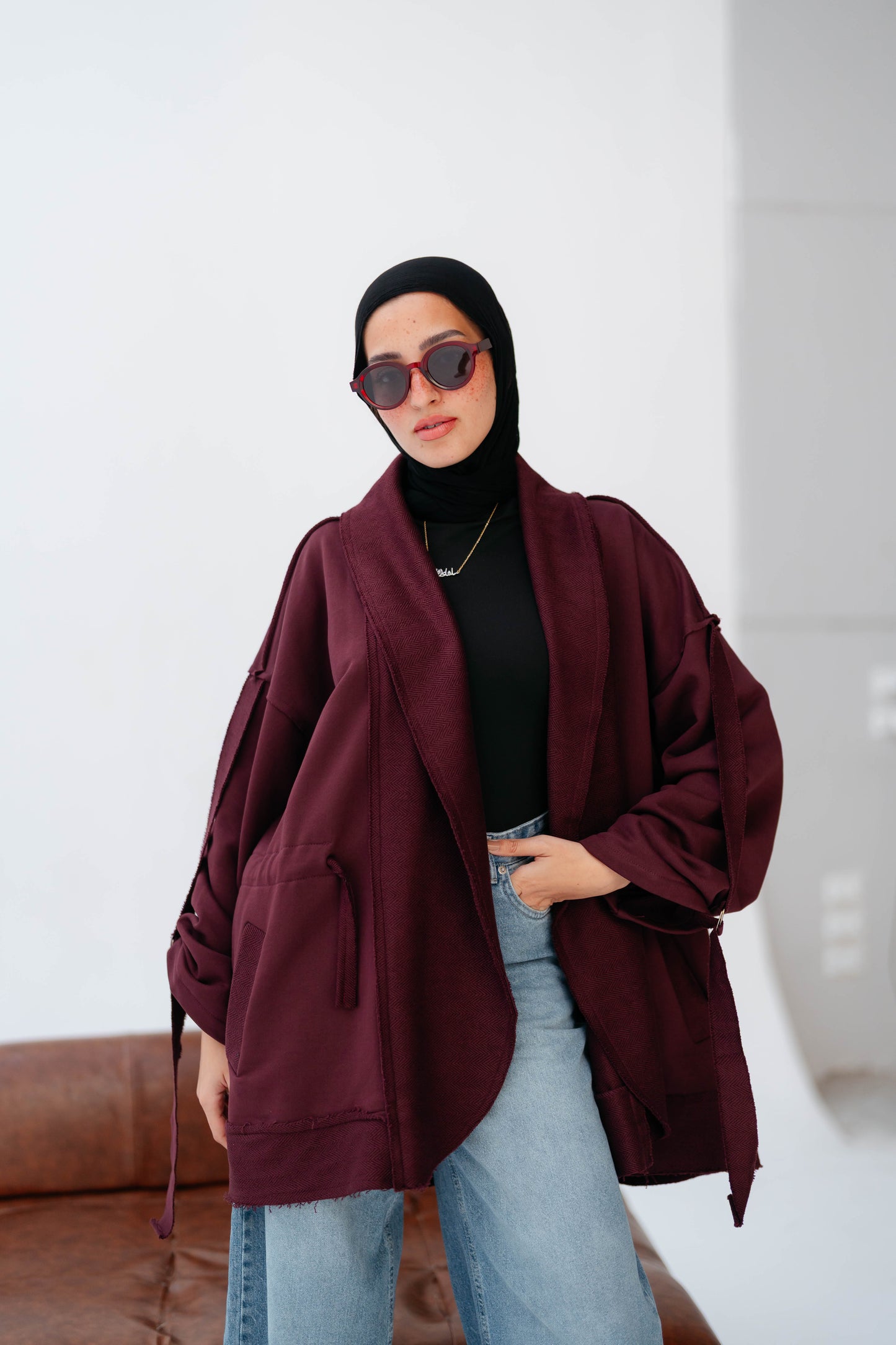 UBRAN LUXE CARDIGAN MAROON