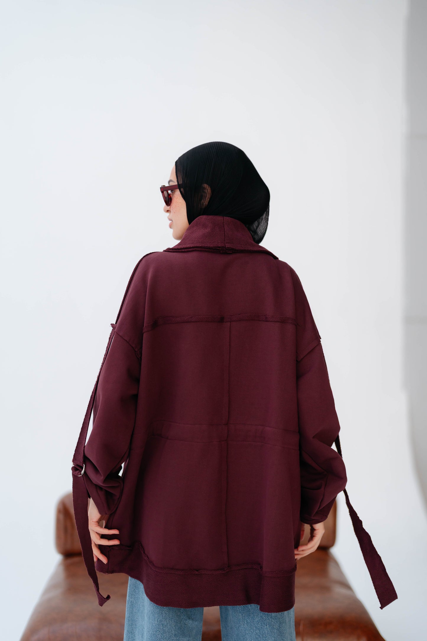 UBRAN LUXE CARDIGAN MAROON