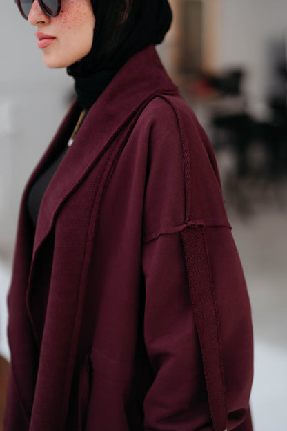 UBRAN LUXE CARDIGAN MAROON