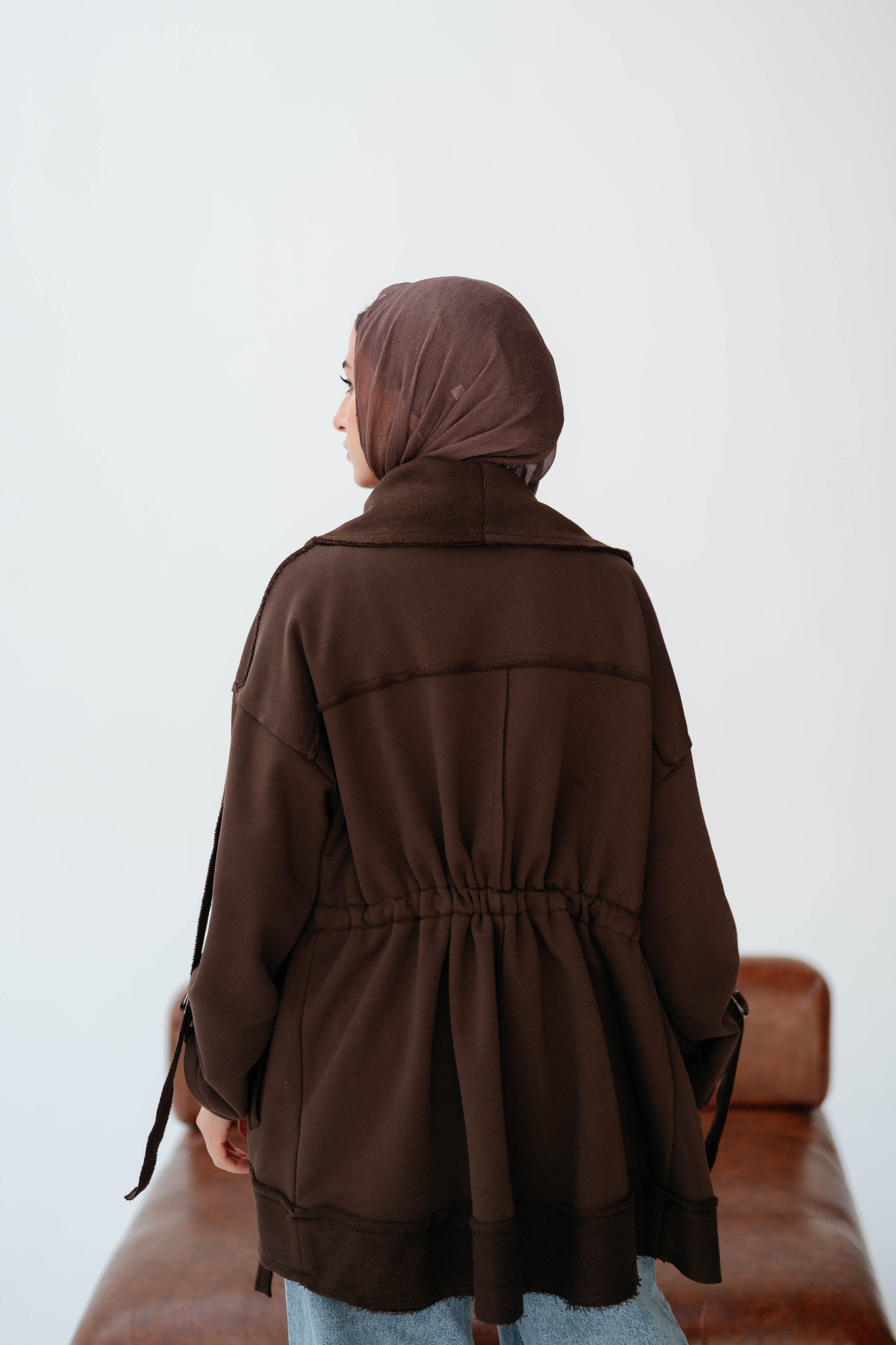 UBRAN LUXE CARDIGAN DARK BROWN