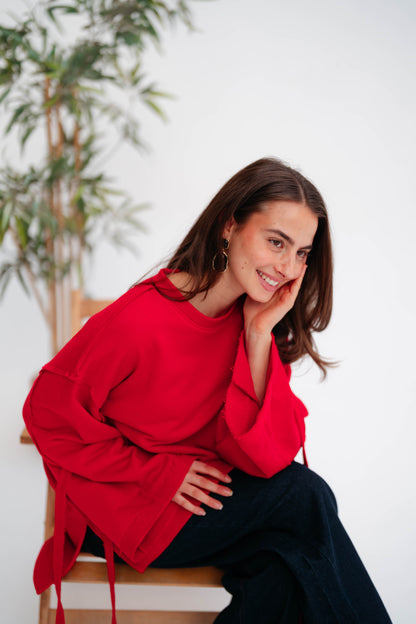 UBRAN COZY SWEATSHIRT CRIMSON RED