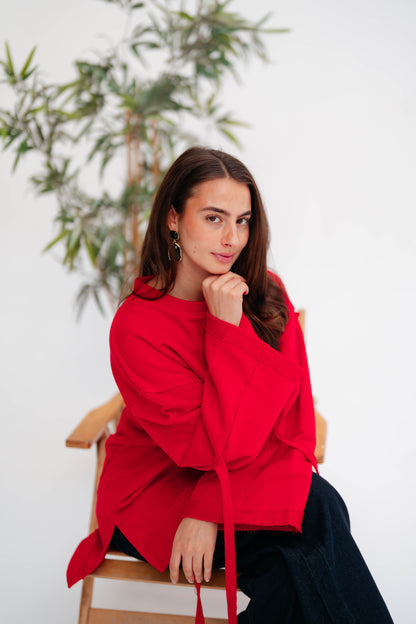 UBRAN COZY SWEATSHIRT CRIMSON RED