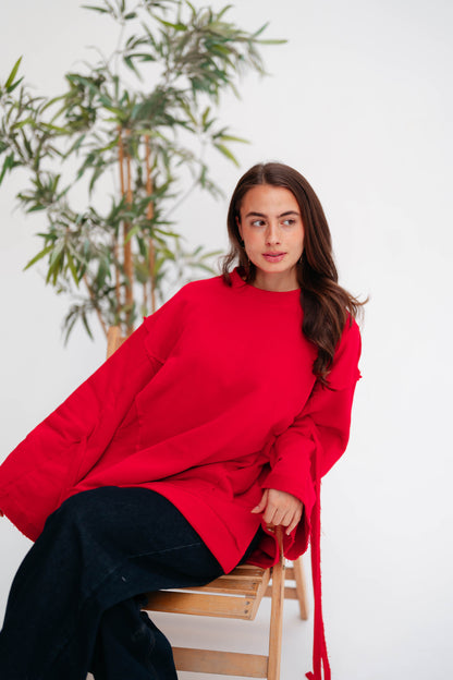 UBRAN COZY SWEATSHIRT CRIMSON RED