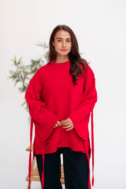 UBRAN COZY SWEATSHIRT CRIMSON RED