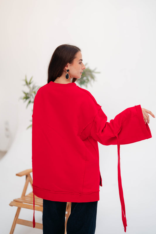 UBRAN COZY SWEATSHIRT CRIMSON RED