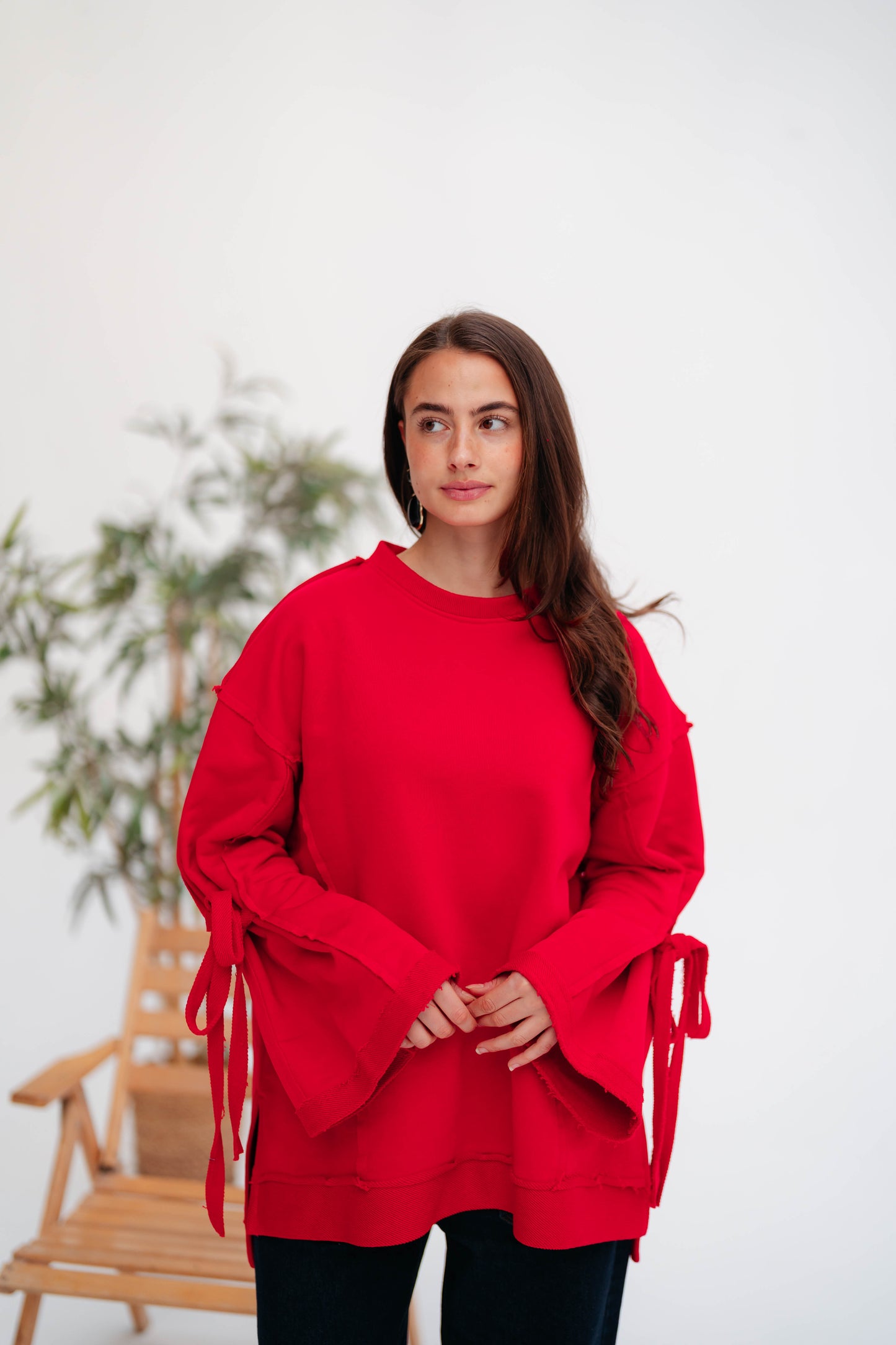 UBRAN COZY SWEATSHIRT CRIMSON RED