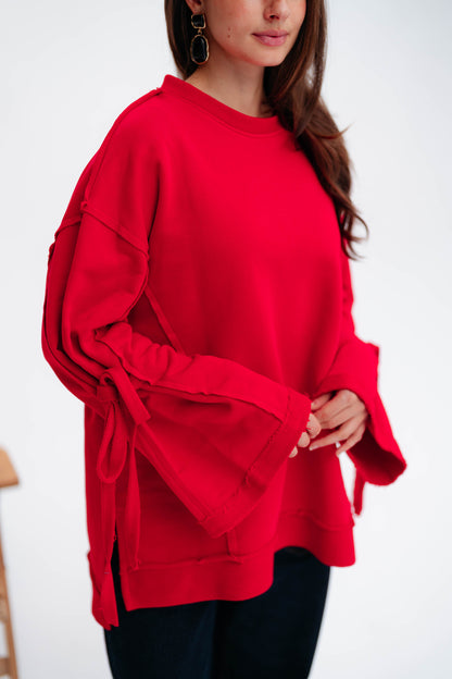 UBRAN COZY SWEATSHIRT CRIMSON RED