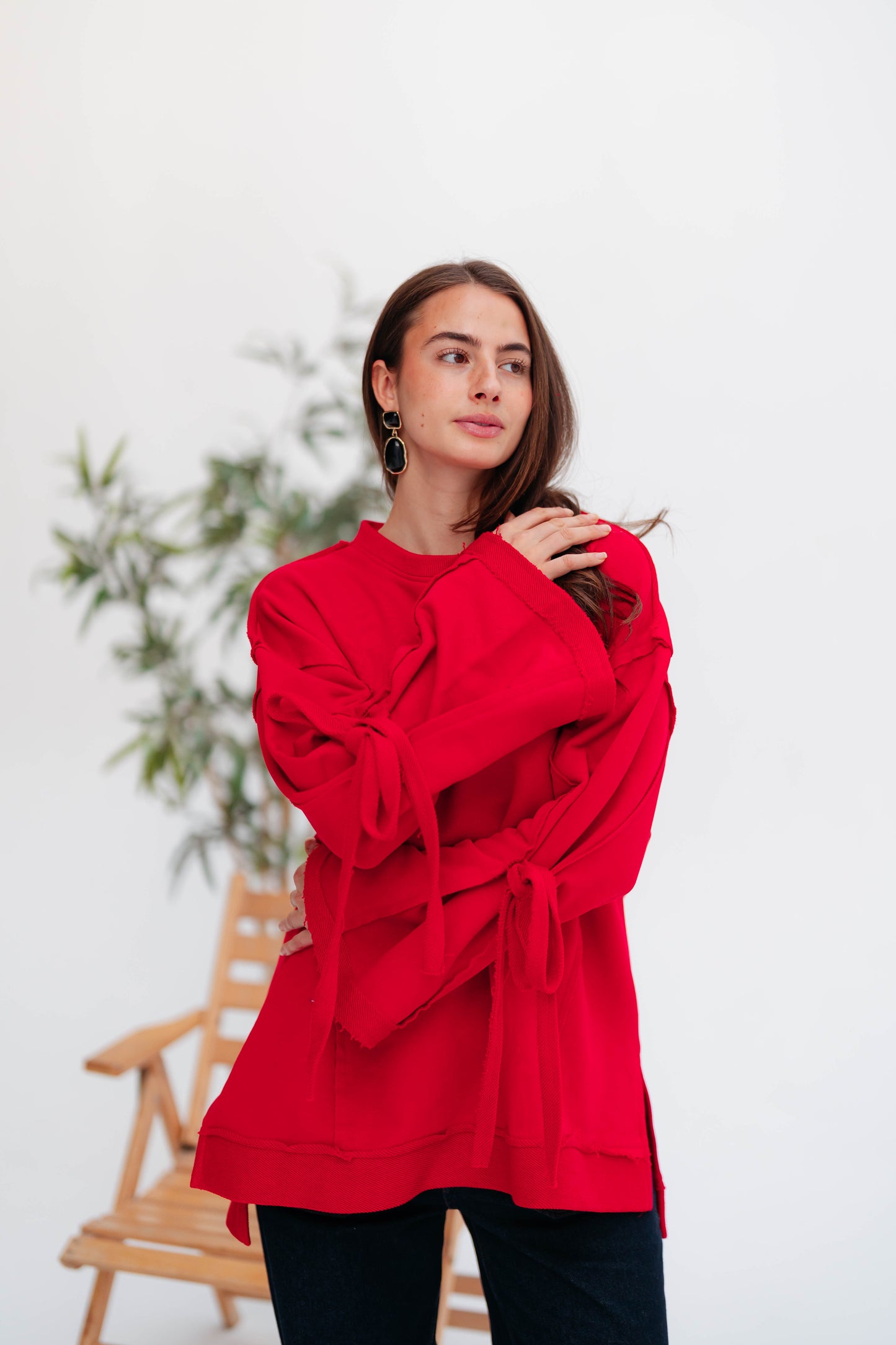UBRAN COZY SWEATSHIRT CRIMSON RED