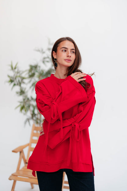UBRAN COZY SWEATSHIRT CRIMSON RED