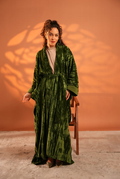Lune Noir Kaftan In Green