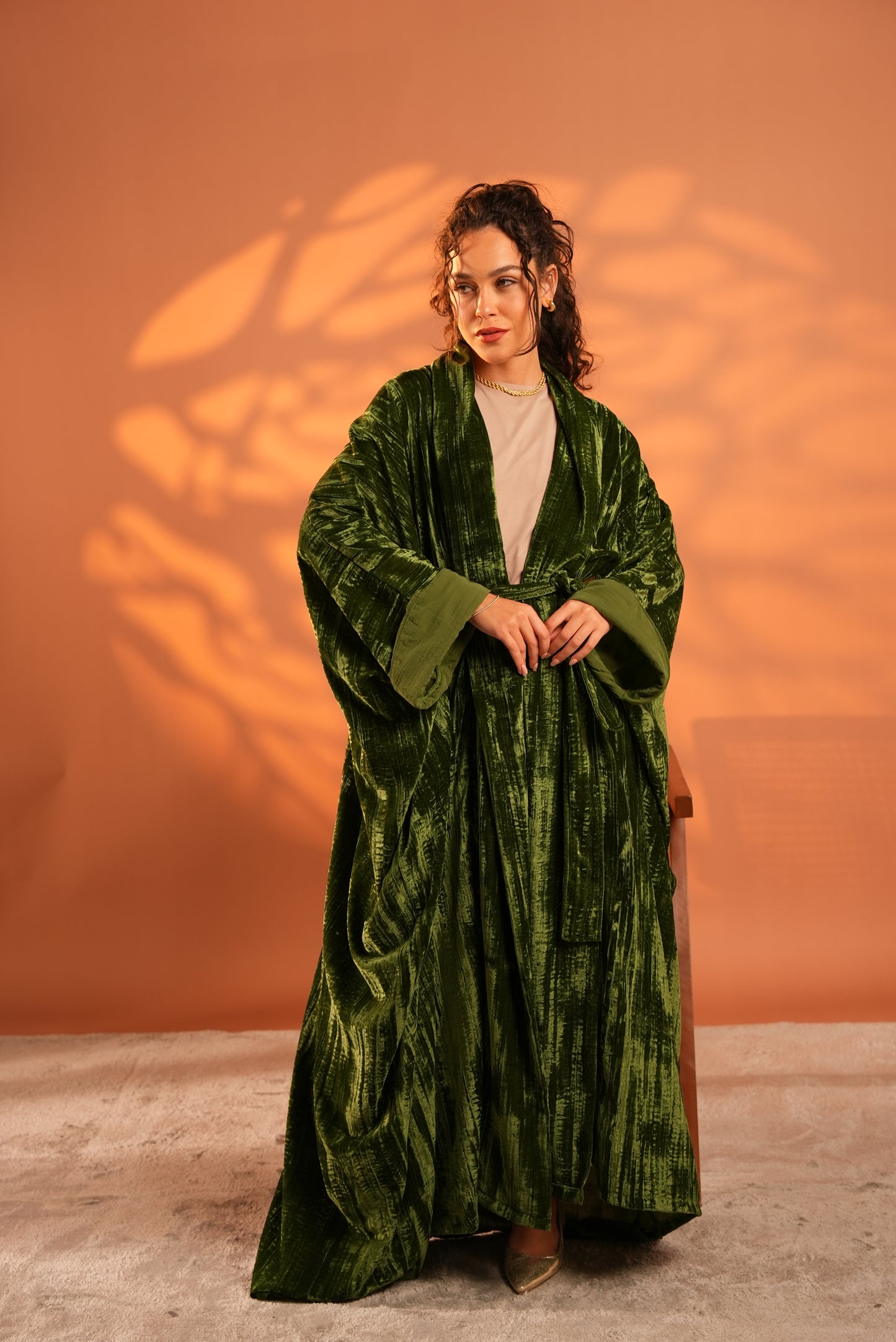 Lune Noir Kaftan In Green