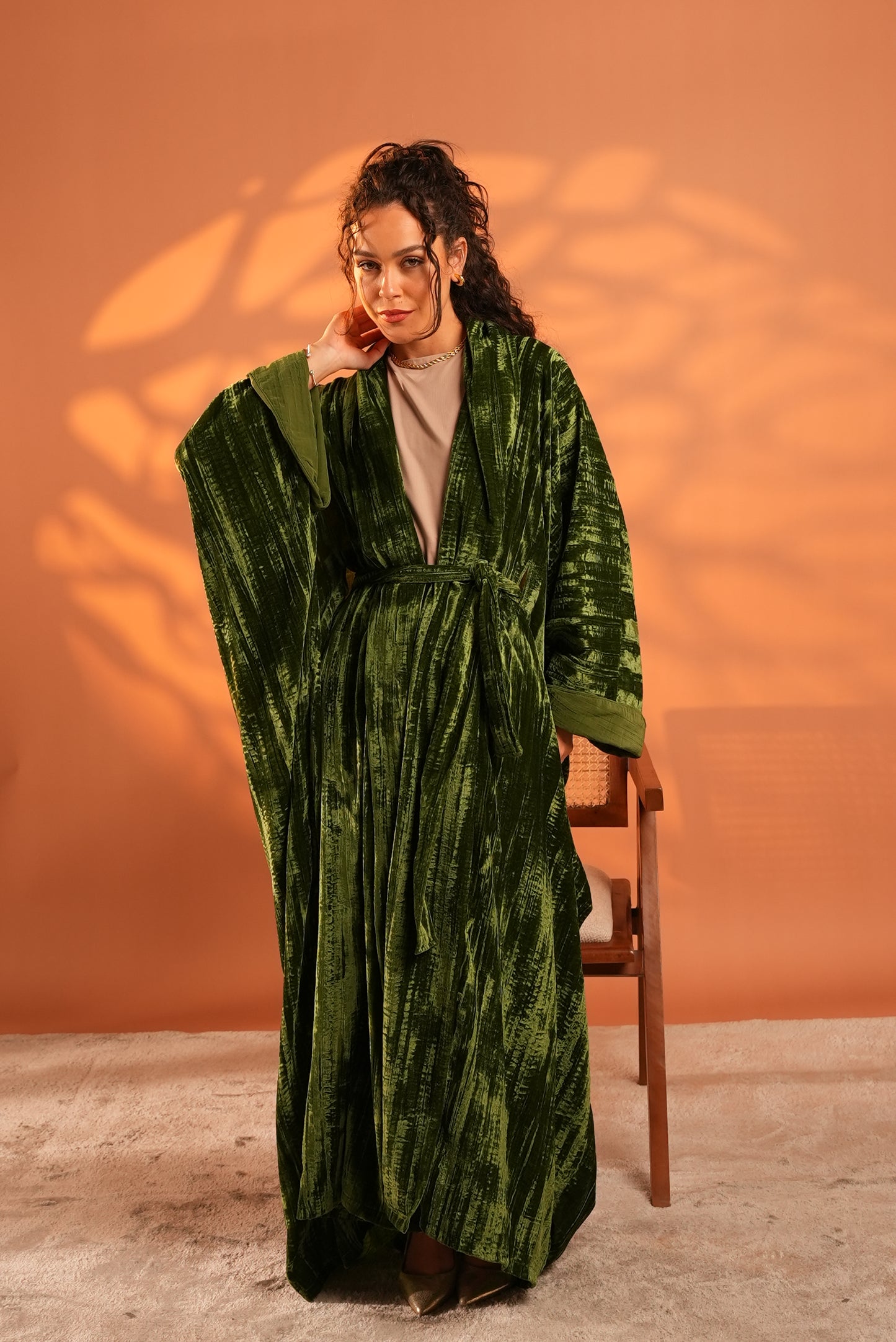 Lune Noir Kaftan In Green