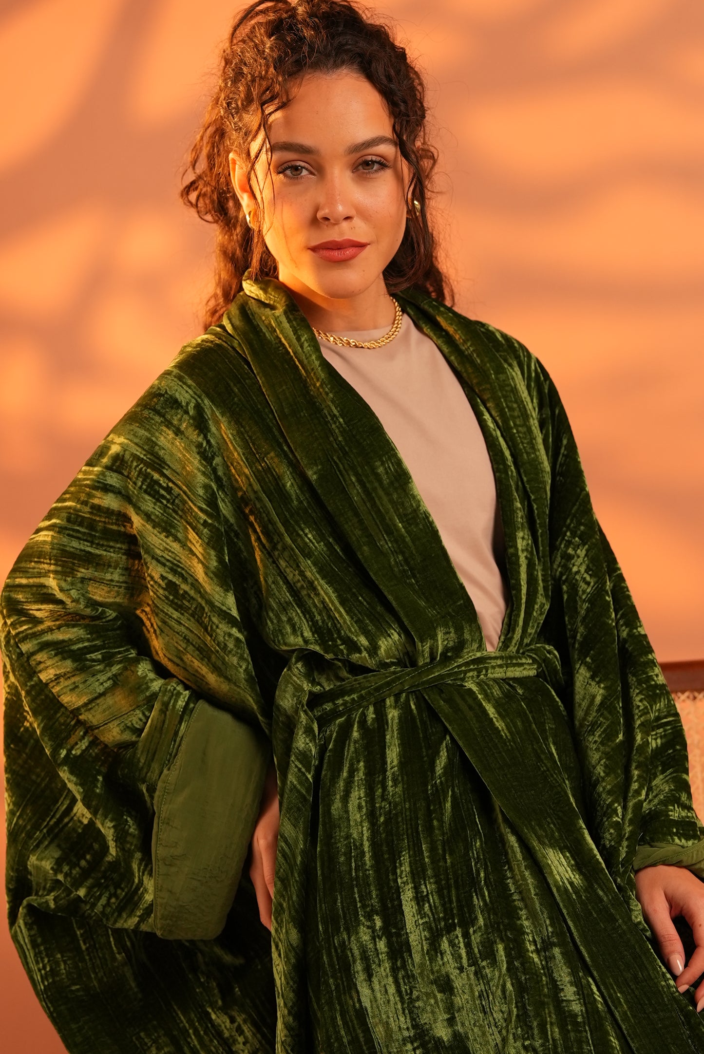 Lune Noir Kaftan In Green