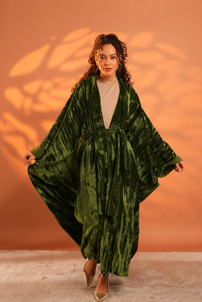 Lune Noir Kaftan In Green