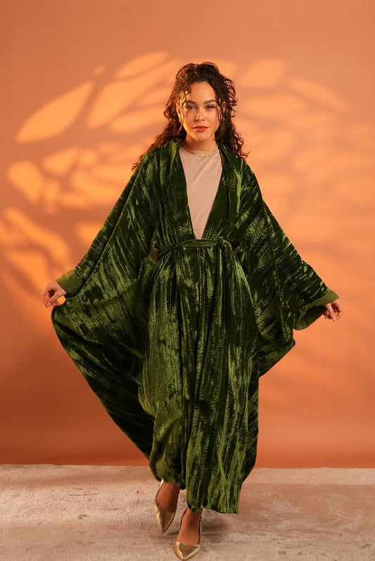Lune Noir Kaftan In Green