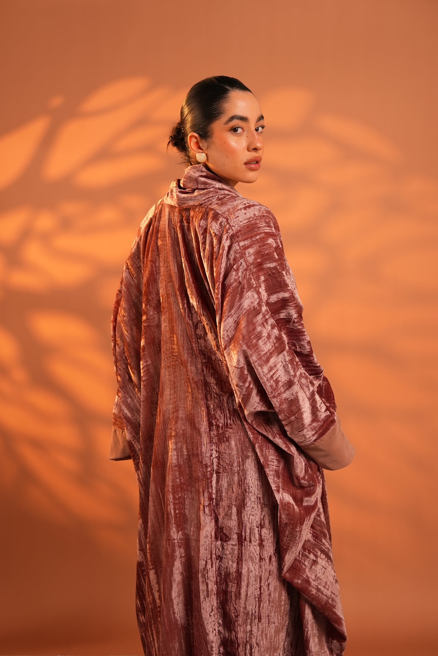 Lune Noir Kaftan In Pink