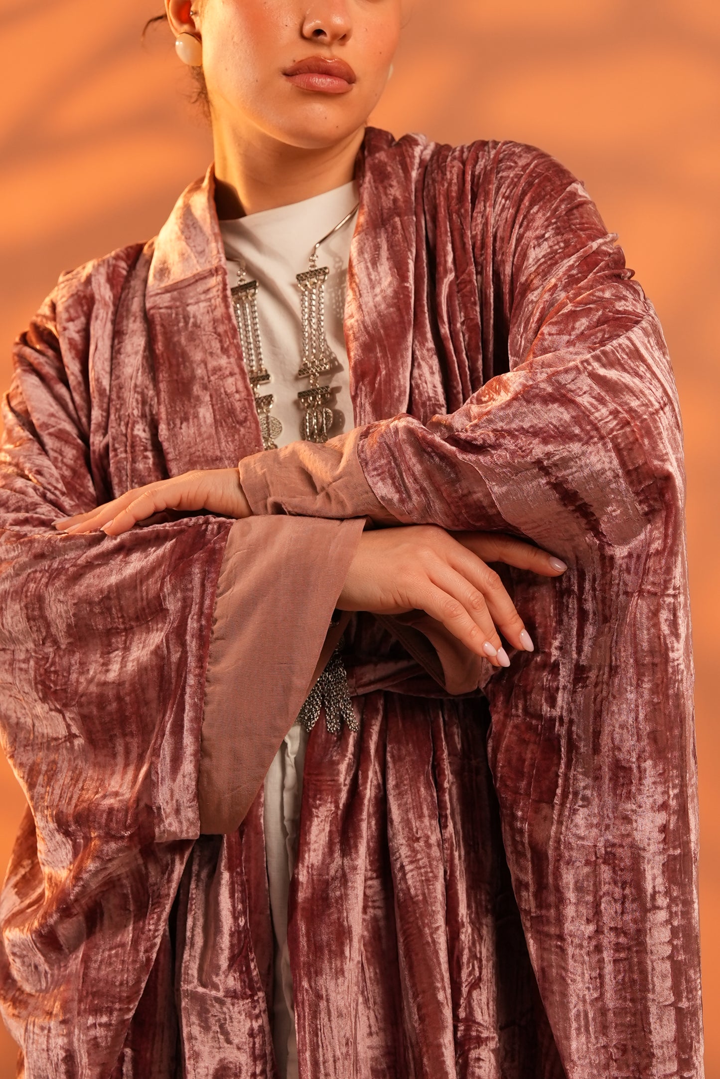 Lune Noir Kaftan In Pink