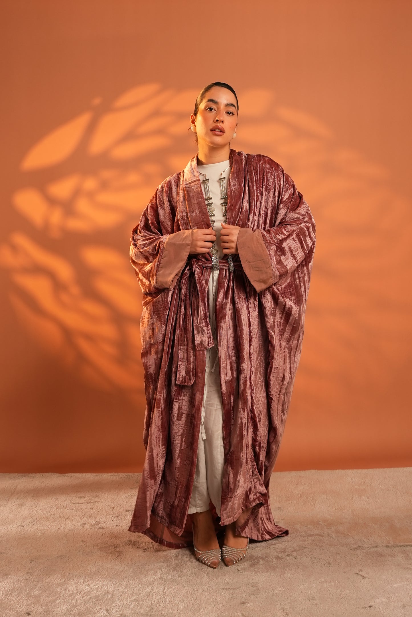 Lune Noir Kaftan In Pink